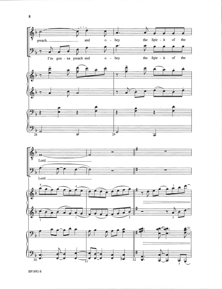 I'm Gonna Sing When the Spirit Says Sing - TTBB TTBB scores gallery preview page 7