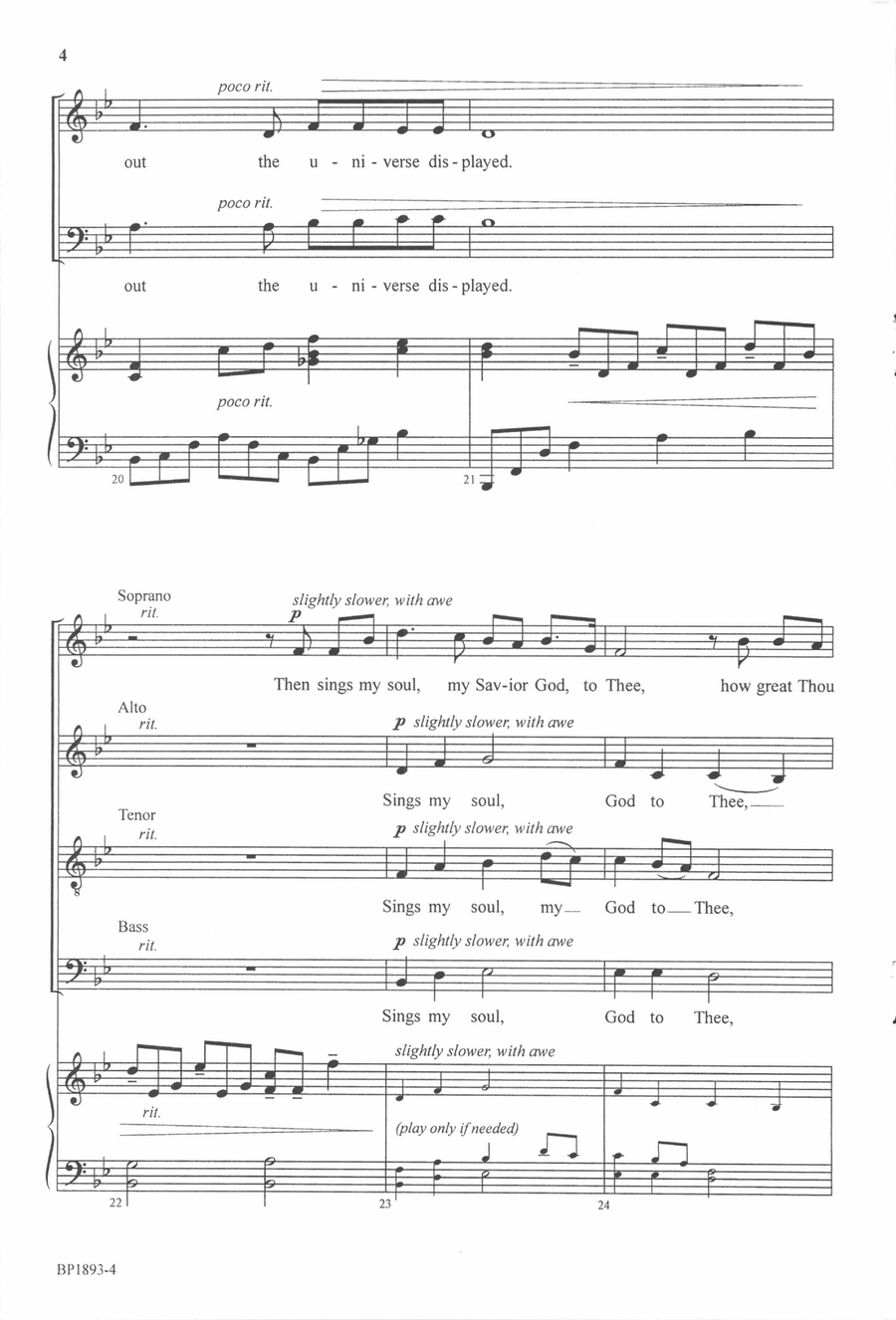 How Great Thou Art - SATB - Forrest 4-Part scores gallery preview page 5