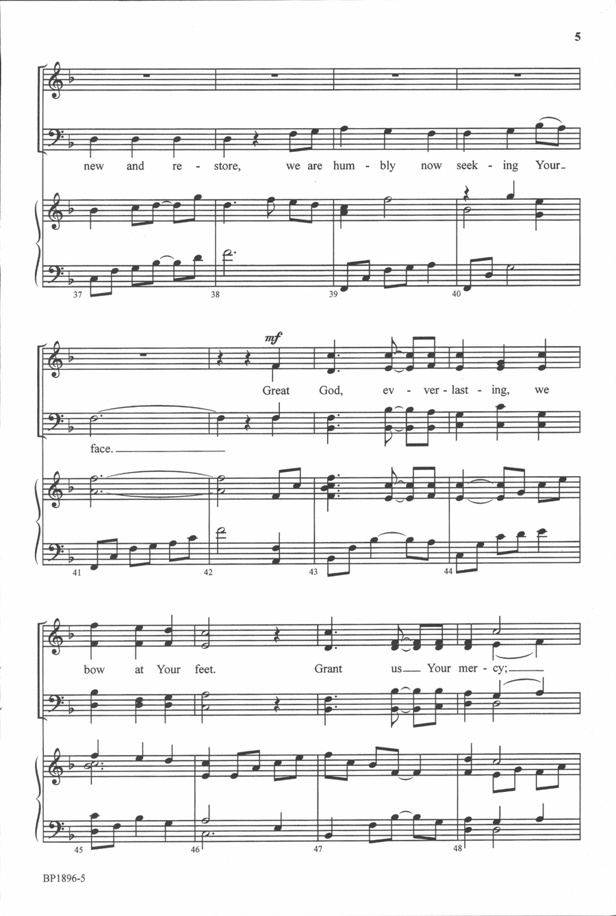 Great God, Everlasting Great God, Everlasting 4-Part scores gallery preview page 5
