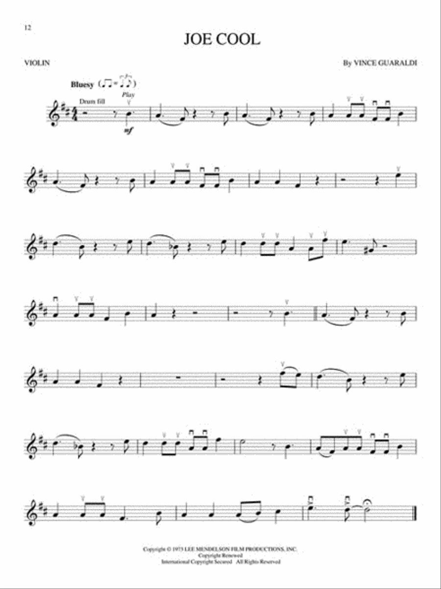 Peanuts(TM) Violin Solo scores gallery preview page 4