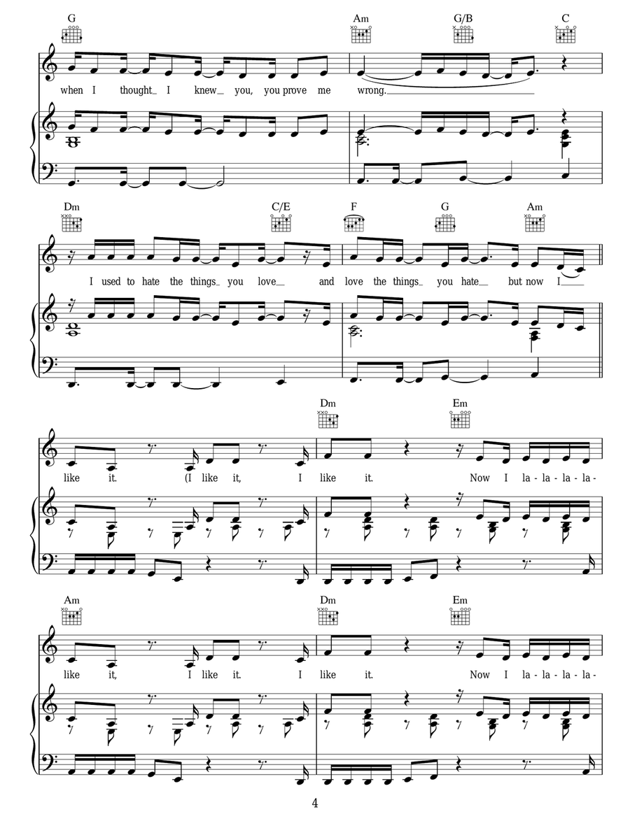 Band Aid Band Aid Acoustic Guitar scores gallery preview page 4