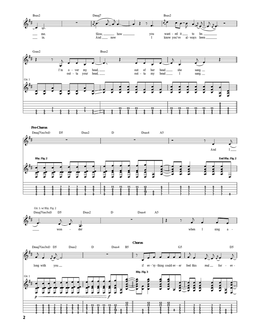 Everlong Everlong Acoustic Guitar scores gallery preview page 2