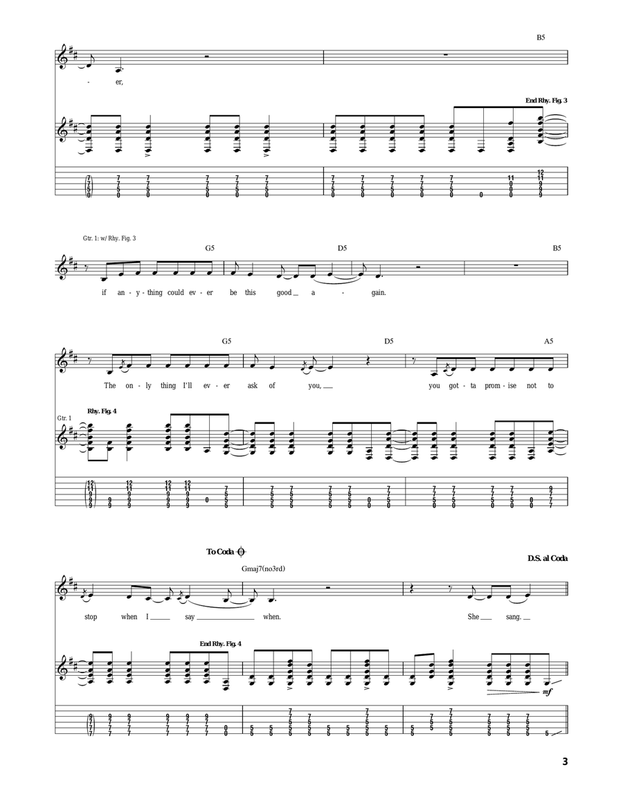 Everlong Everlong Acoustic Guitar scores gallery preview page 3