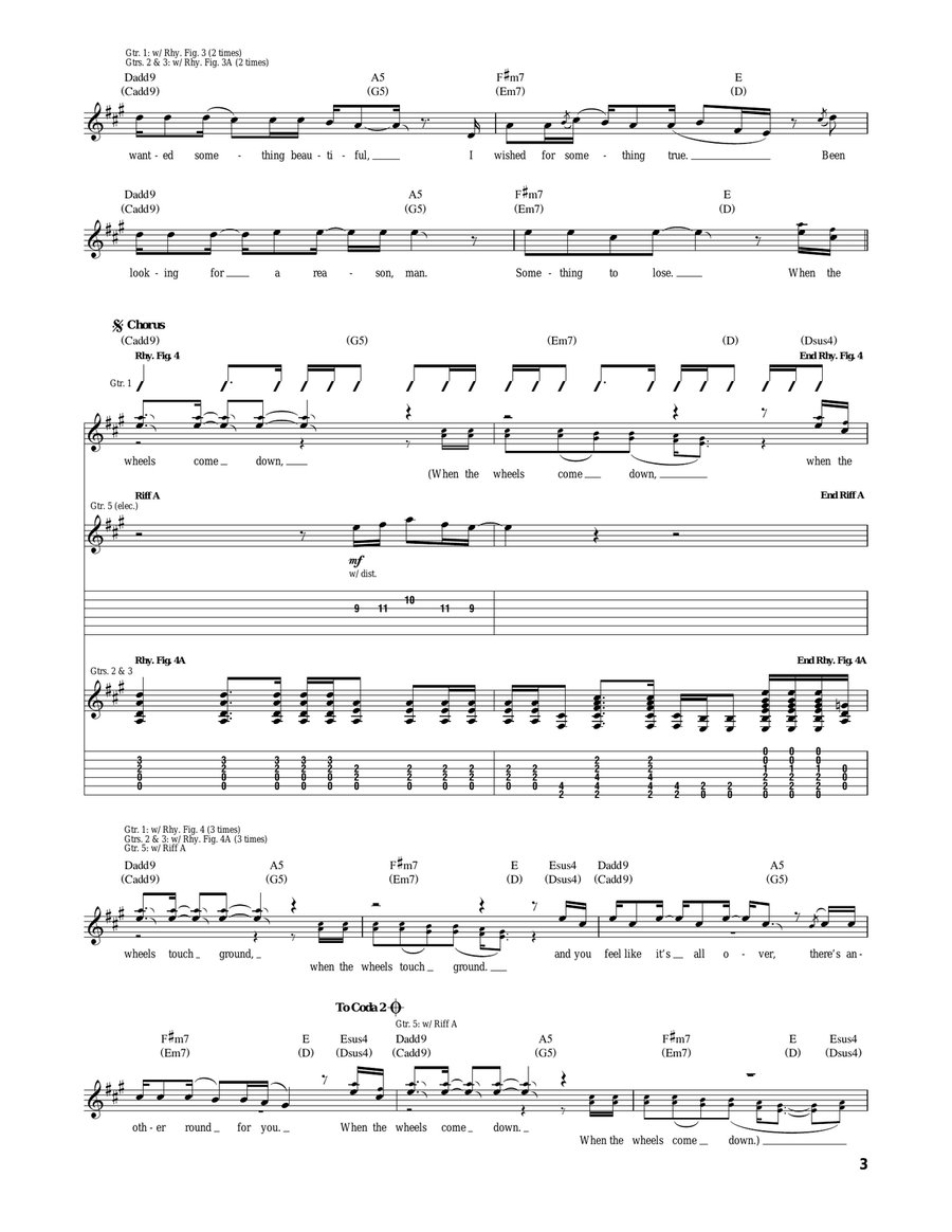 Wheels Wheels Acoustic Guitar scores gallery preview page 3