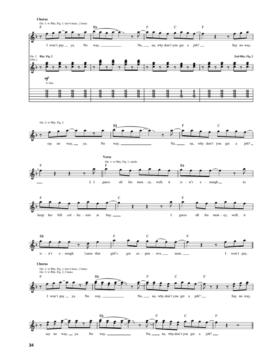Why Don't You Get A Job? Acoustic Guitar scores gallery preview page 2
