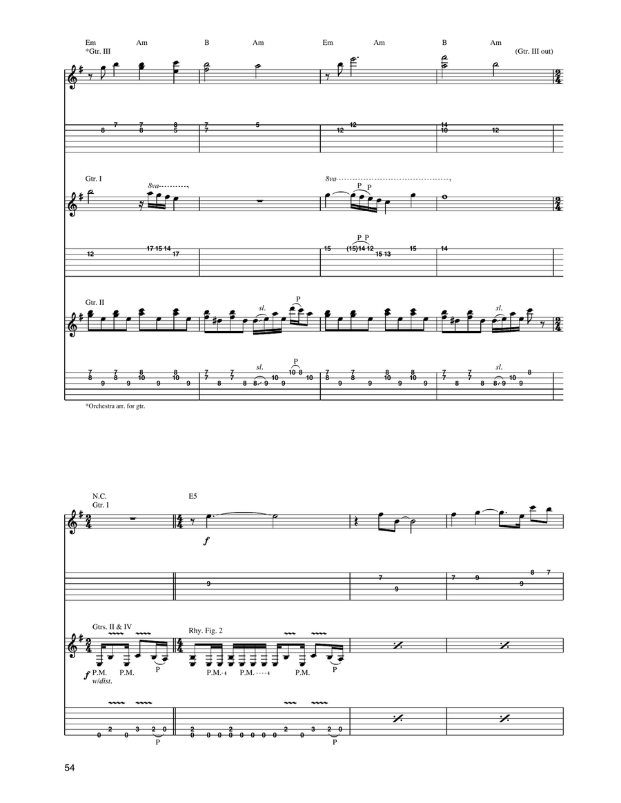 No Leaf Clover No Leaf Clover Acoustic Guitar scores gallery preview page 2