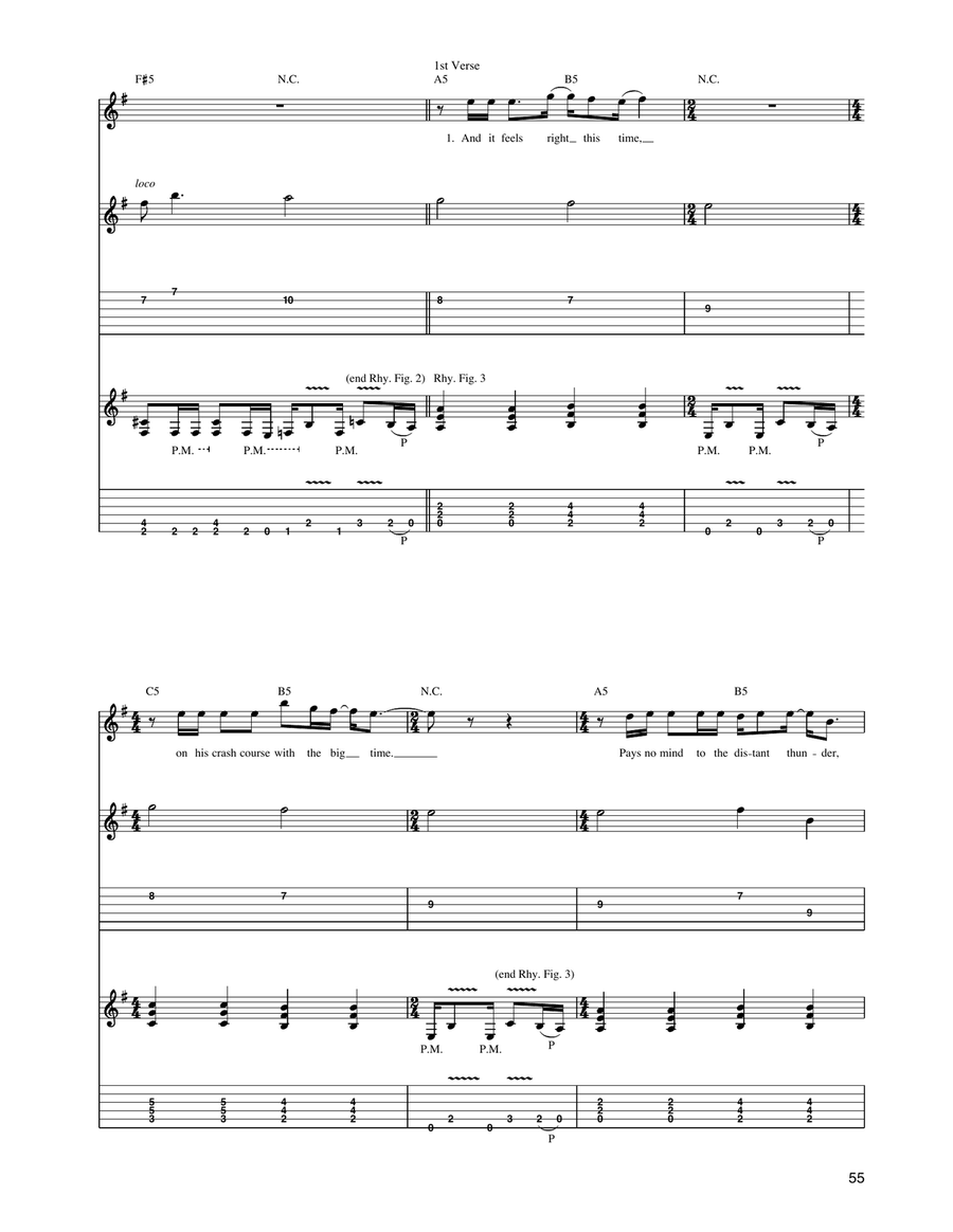 No Leaf Clover No Leaf Clover Acoustic Guitar scores gallery preview page 3