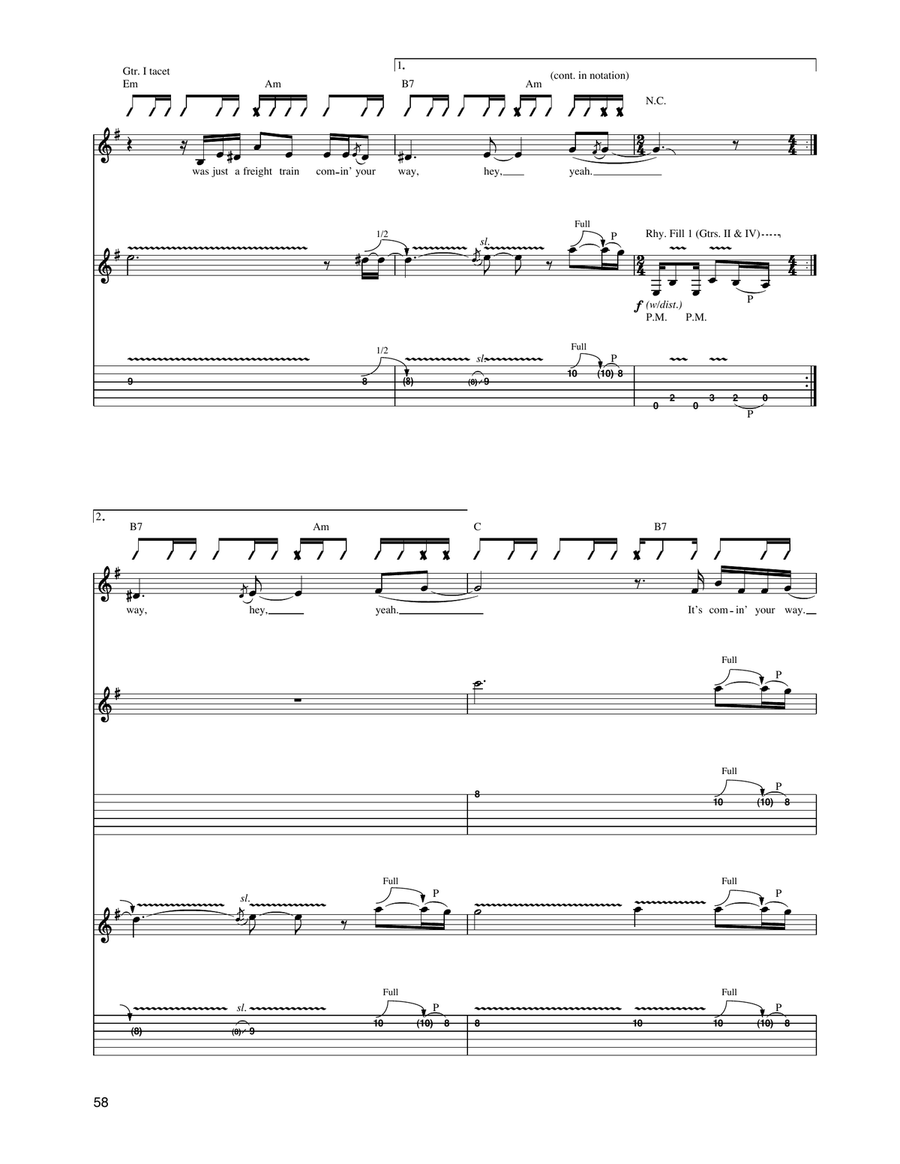No Leaf Clover No Leaf Clover Acoustic Guitar scores gallery preview page 6