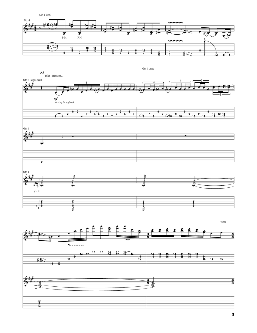Pre-Cluster Cluster Pluck Prequel (Prelude) Acoustic Guitar scores gallery preview page 3