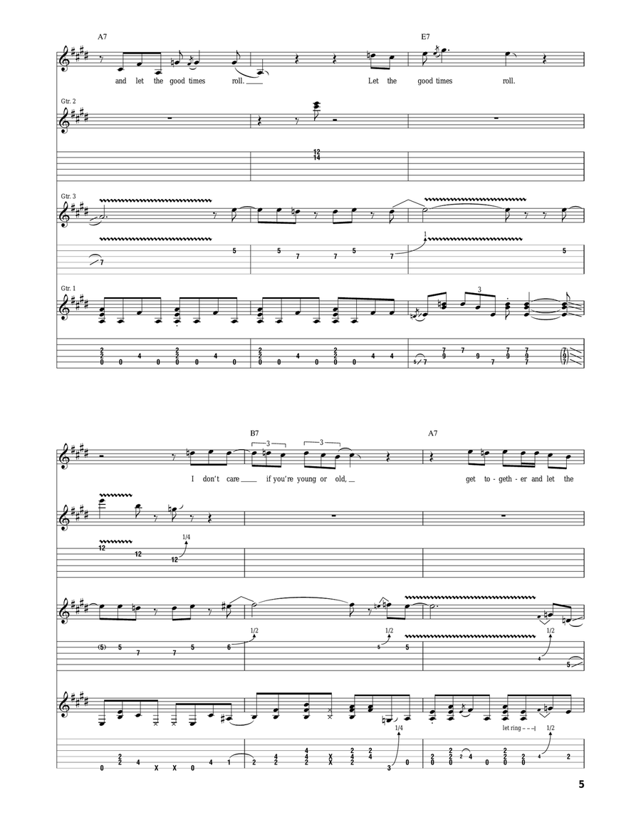 Let The Good Times Roll Let The Good Times Roll Acoustic Guitar scores gallery preview page 5