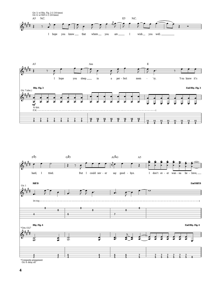 Believe Believe Acoustic Guitar scores gallery preview page 4