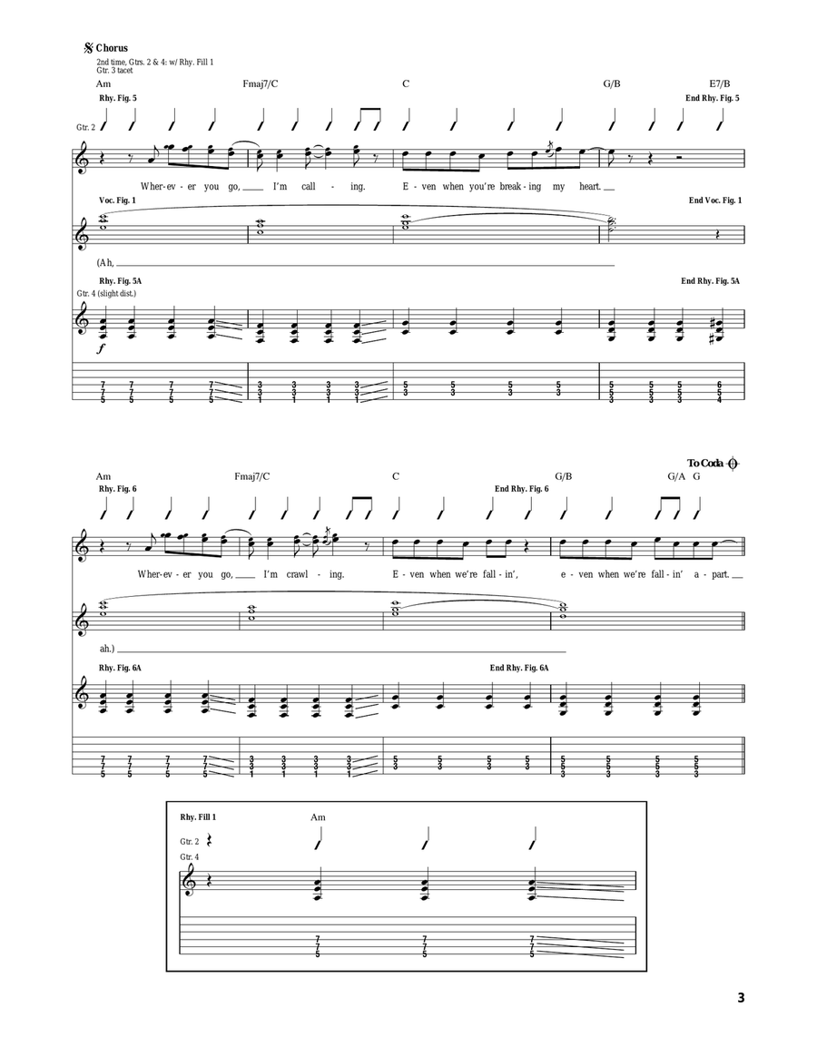 Fallin' Apart Fallin' Apart Acoustic Guitar scores gallery preview page 3