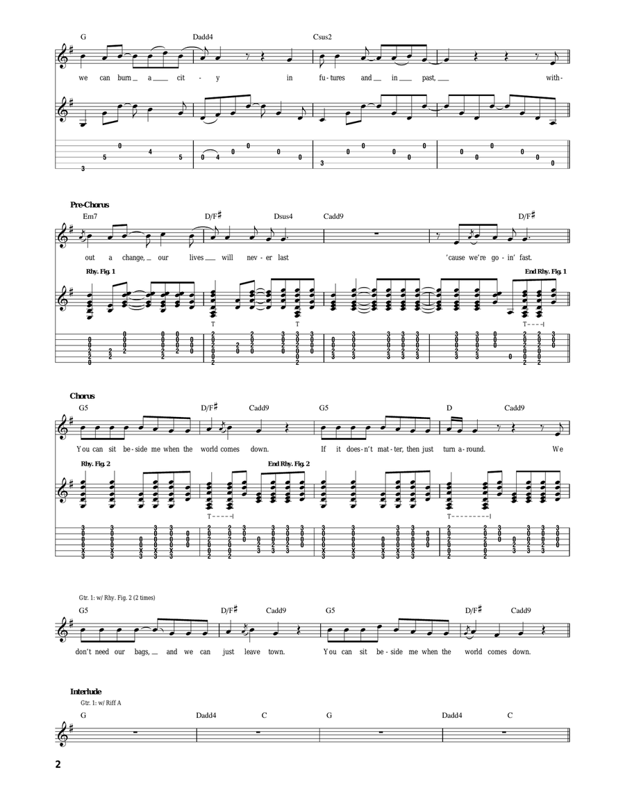 Mona Lisa (When The World Comes Down) Acoustic Guitar scores gallery preview page 2