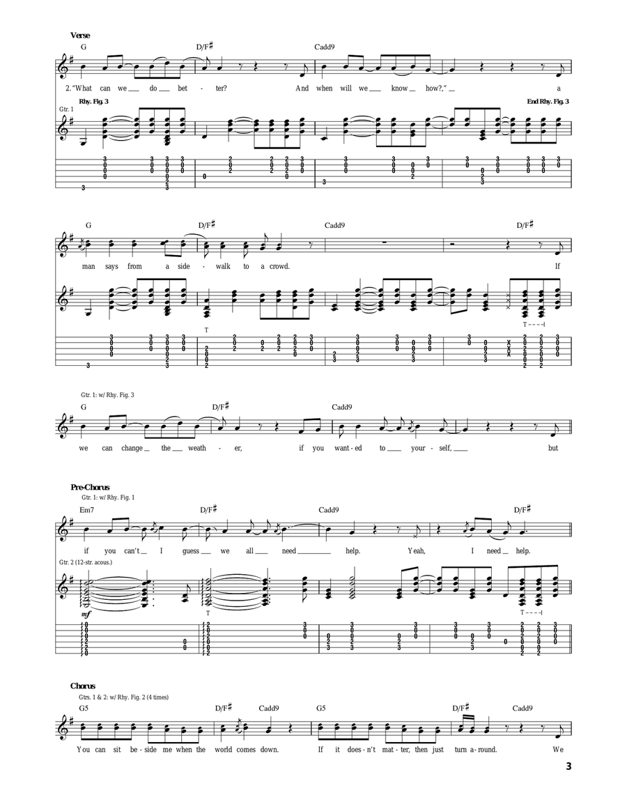 Mona Lisa (When The World Comes Down) Acoustic Guitar scores gallery preview page 3