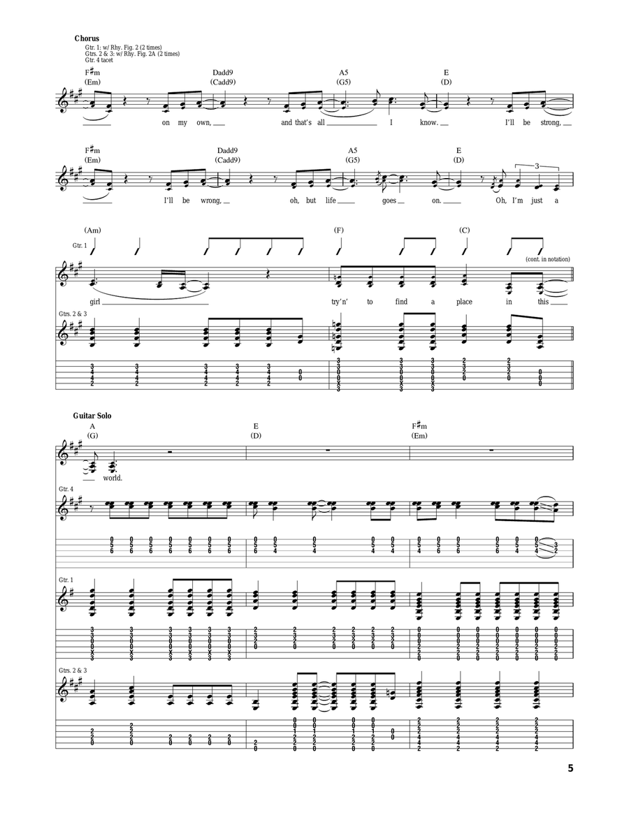 A Place In This World A Place In This World Acoustic Guitar scores gallery preview page 5