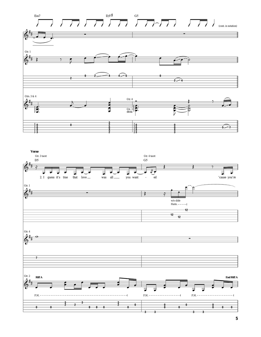 Tied Together With A Smile Acoustic Guitar scores gallery preview page 5