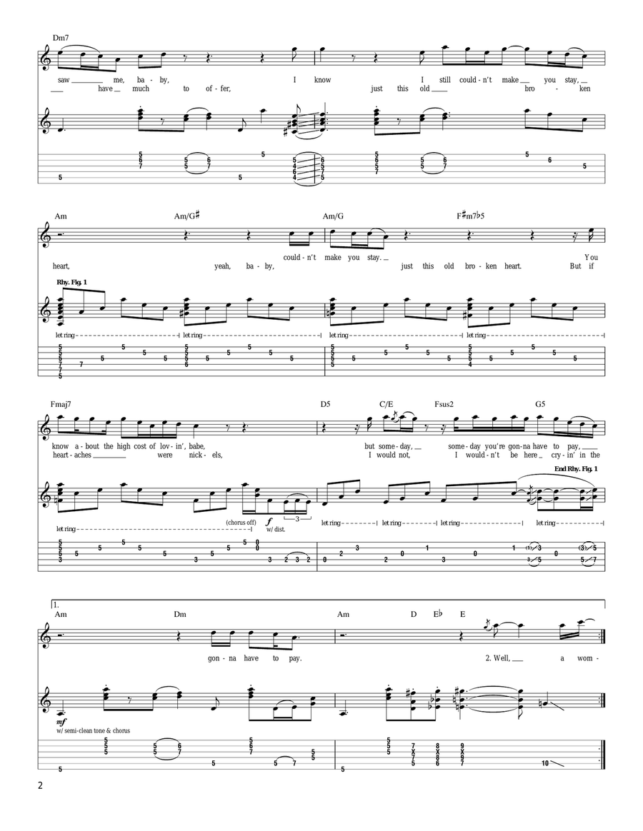 If Heartaches Were Nickels Acoustic Guitar scores gallery preview page 2