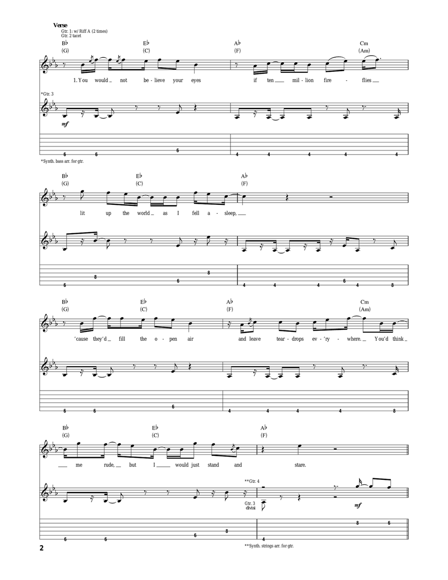 Fireflies Fireflies Acoustic Guitar scores gallery preview page 2
