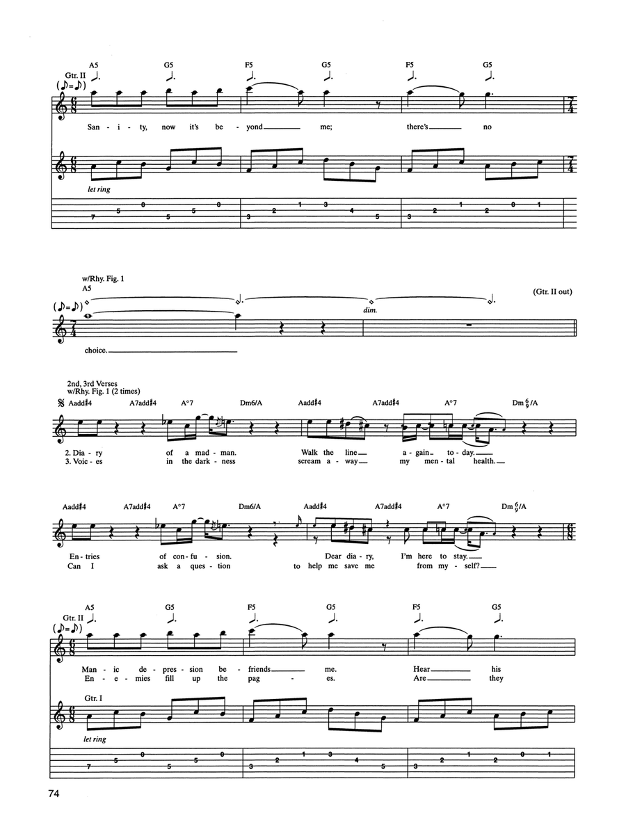 Diary Of A Madman Diary Of A Madman Acoustic Guitar scores gallery preview page 3