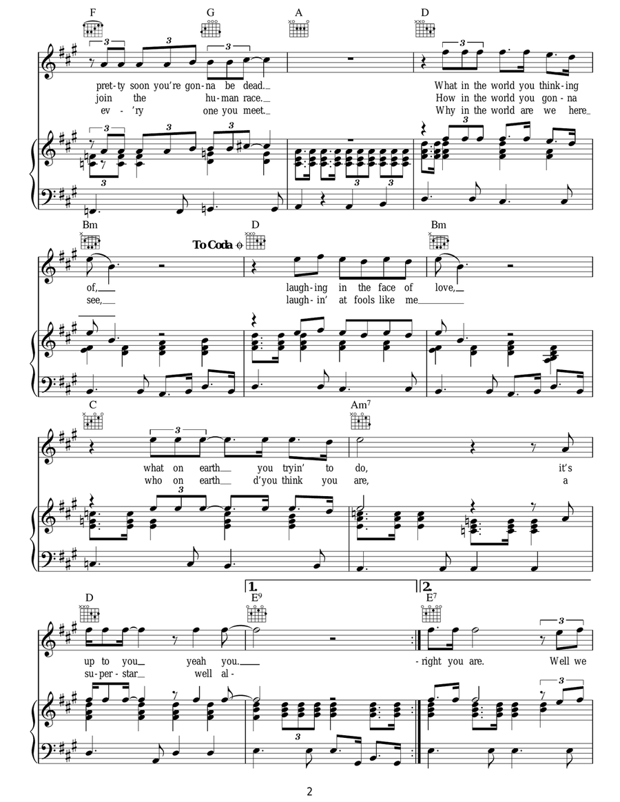 Instant Karma Instant Karma Acoustic Guitar scores gallery preview page 2