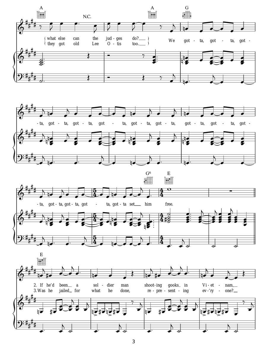 John Sinclair John Sinclair Piano, Vocal, Guitar scores gallery preview page 3