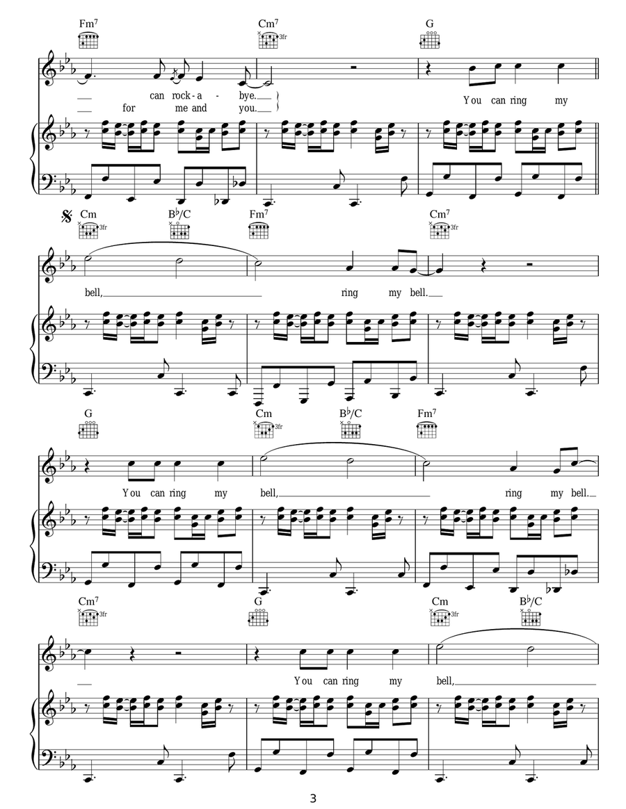 Ring My Bell Ring My Bell Acoustic Guitar scores gallery preview page 3