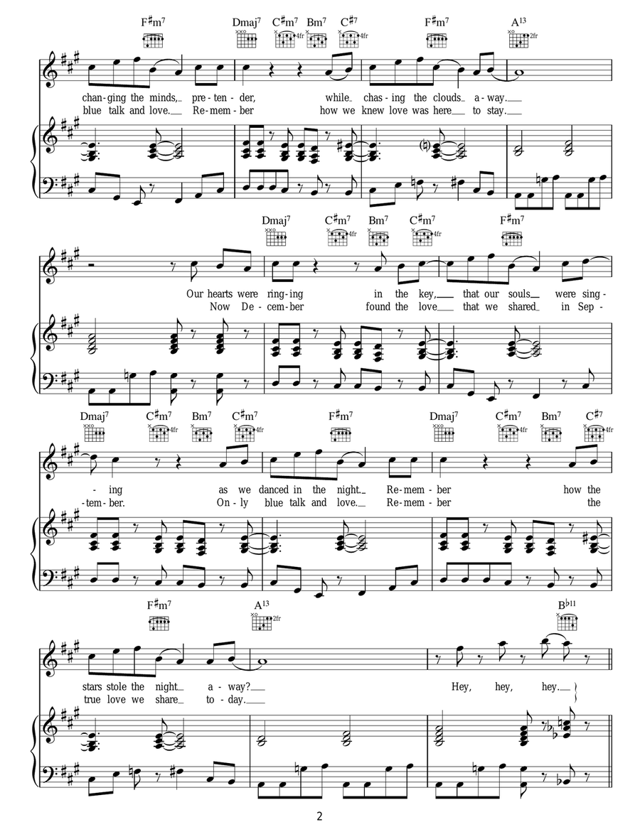 September September Piano, Vocal, Guitar scores gallery preview page 2