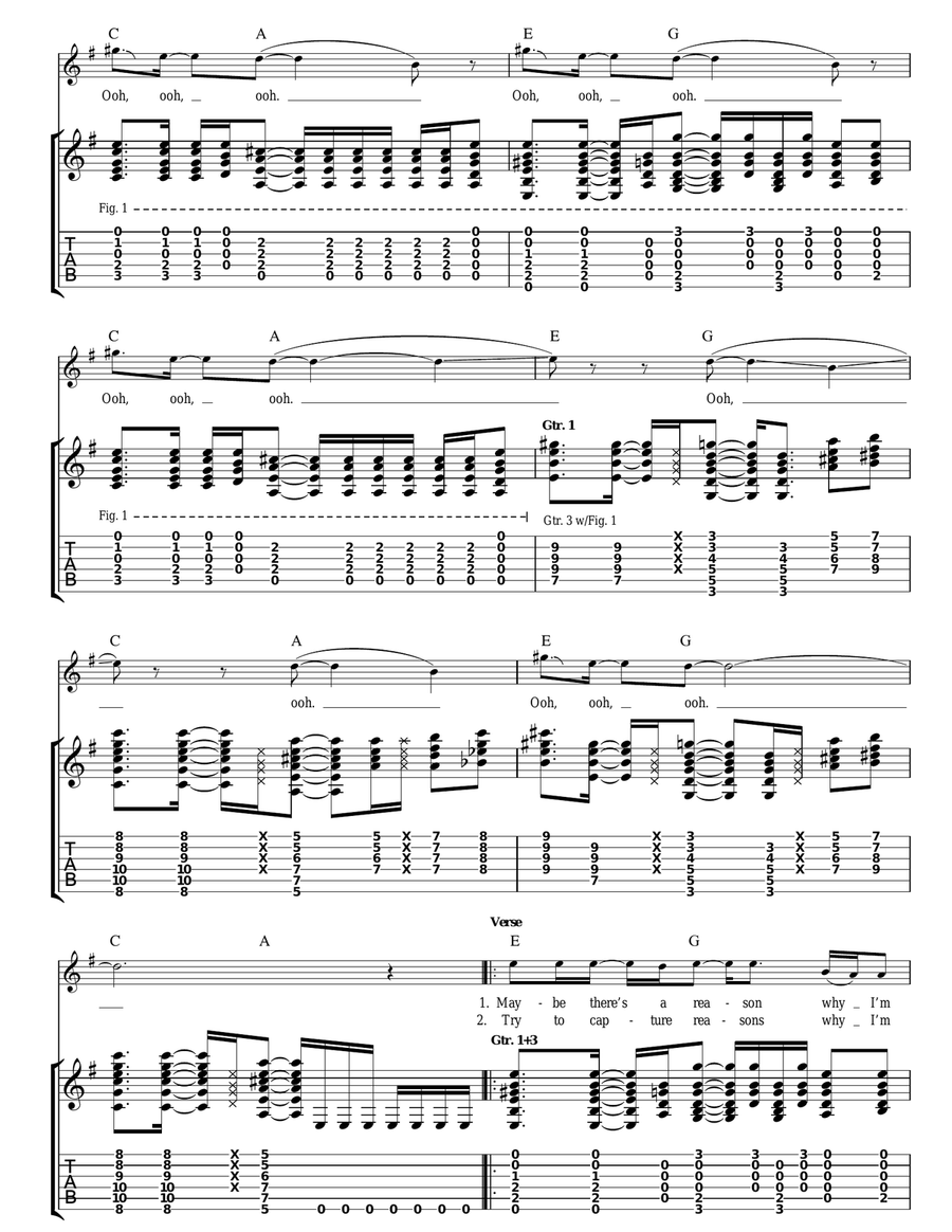 Born Again Acoustic Guitar scores gallery preview page 2