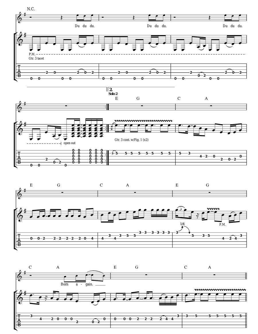 Born Again Acoustic Guitar scores gallery preview page 5