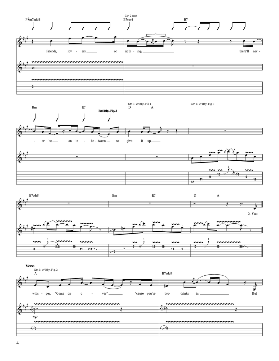 Friends, Lovers Or Nothing Acoustic Guitar scores gallery preview page 4