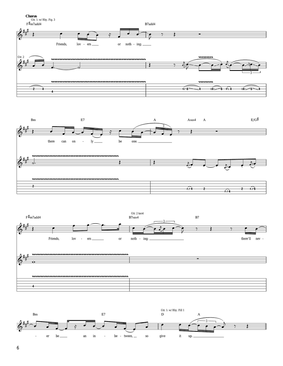 Friends, Lovers Or Nothing Acoustic Guitar scores gallery preview page 6