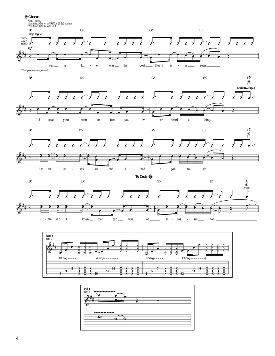 Assassin Assassin Acoustic Guitar scores gallery preview page 4