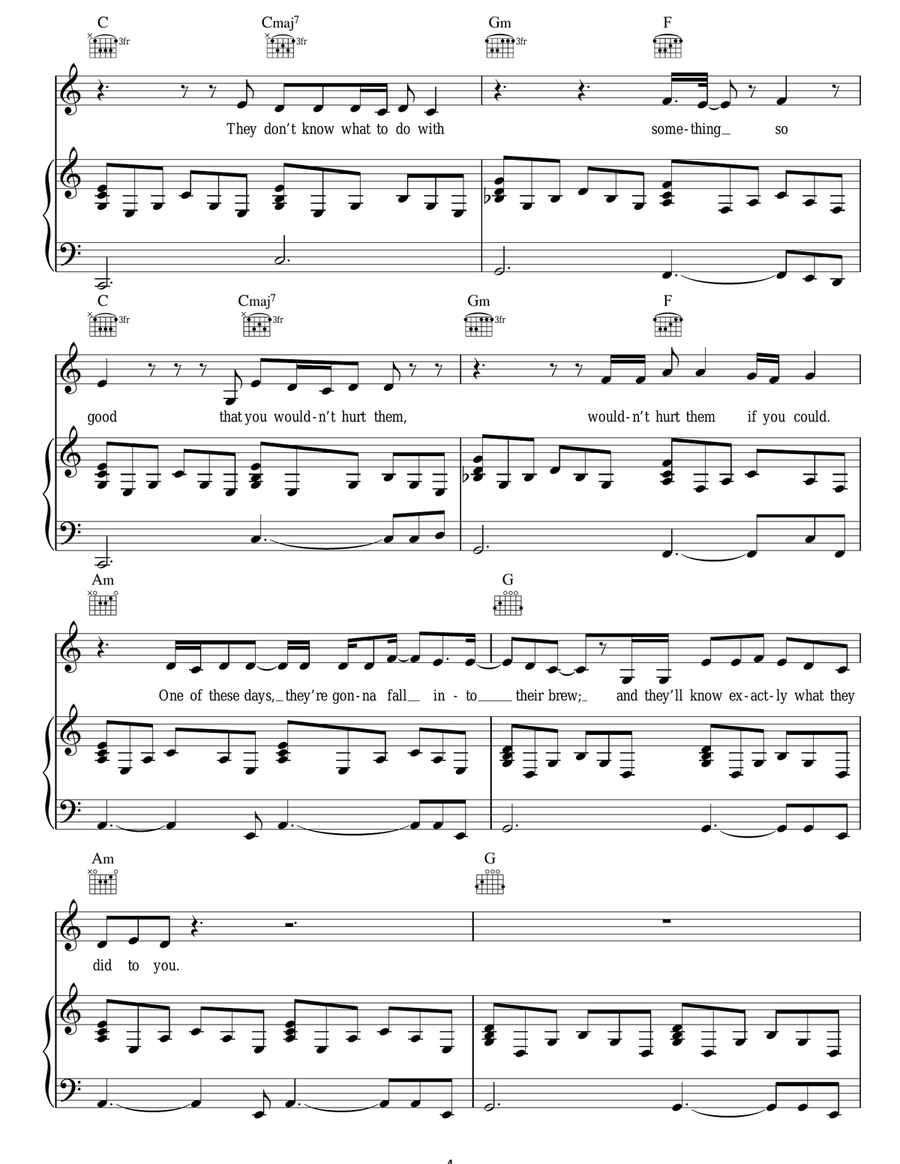 In Another Time Piano, Vocal, Guitar scores gallery preview page 4