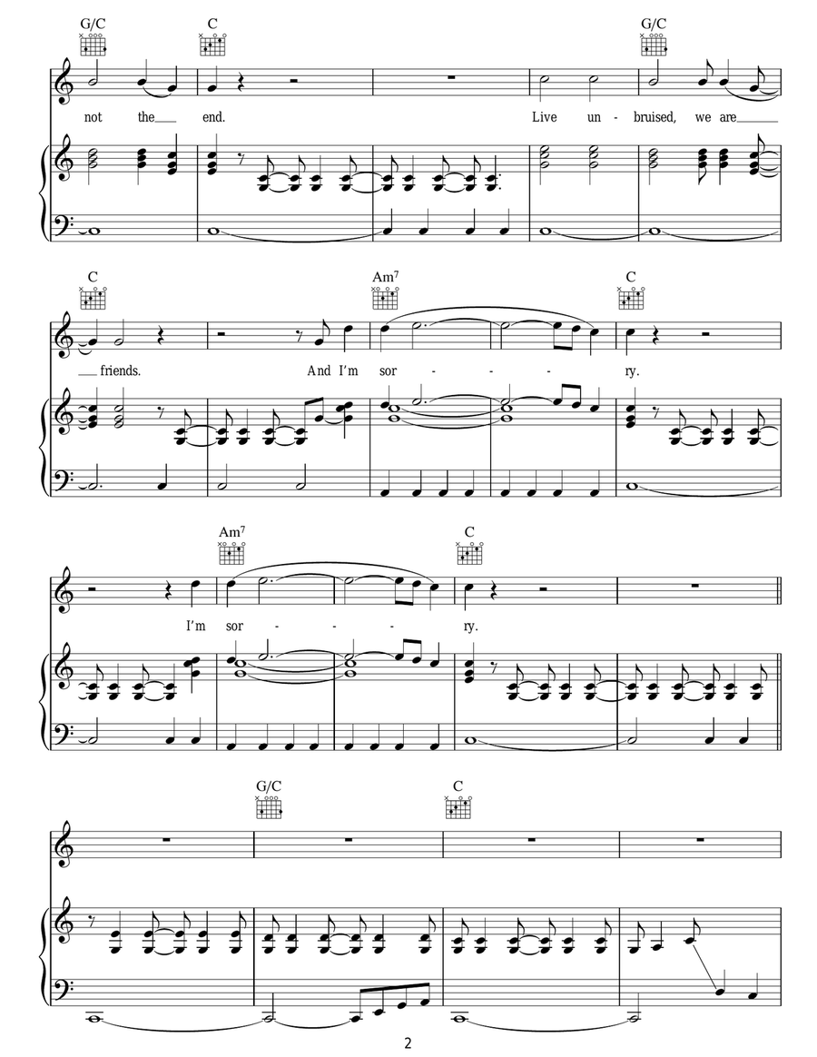Sigh No More Sigh No More Piano, Vocal, Guitar scores gallery preview page 2