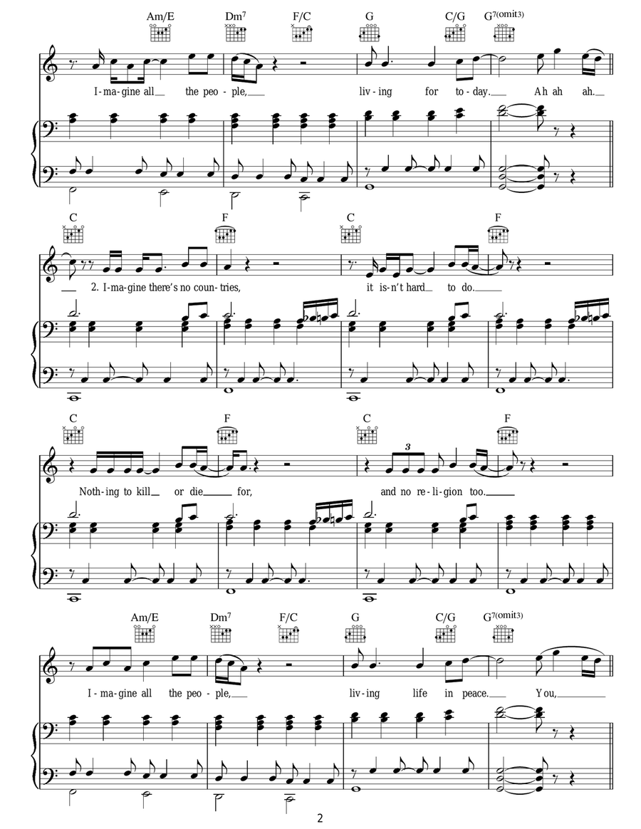 Imagine Imagine Acoustic Guitar scores gallery preview page 2