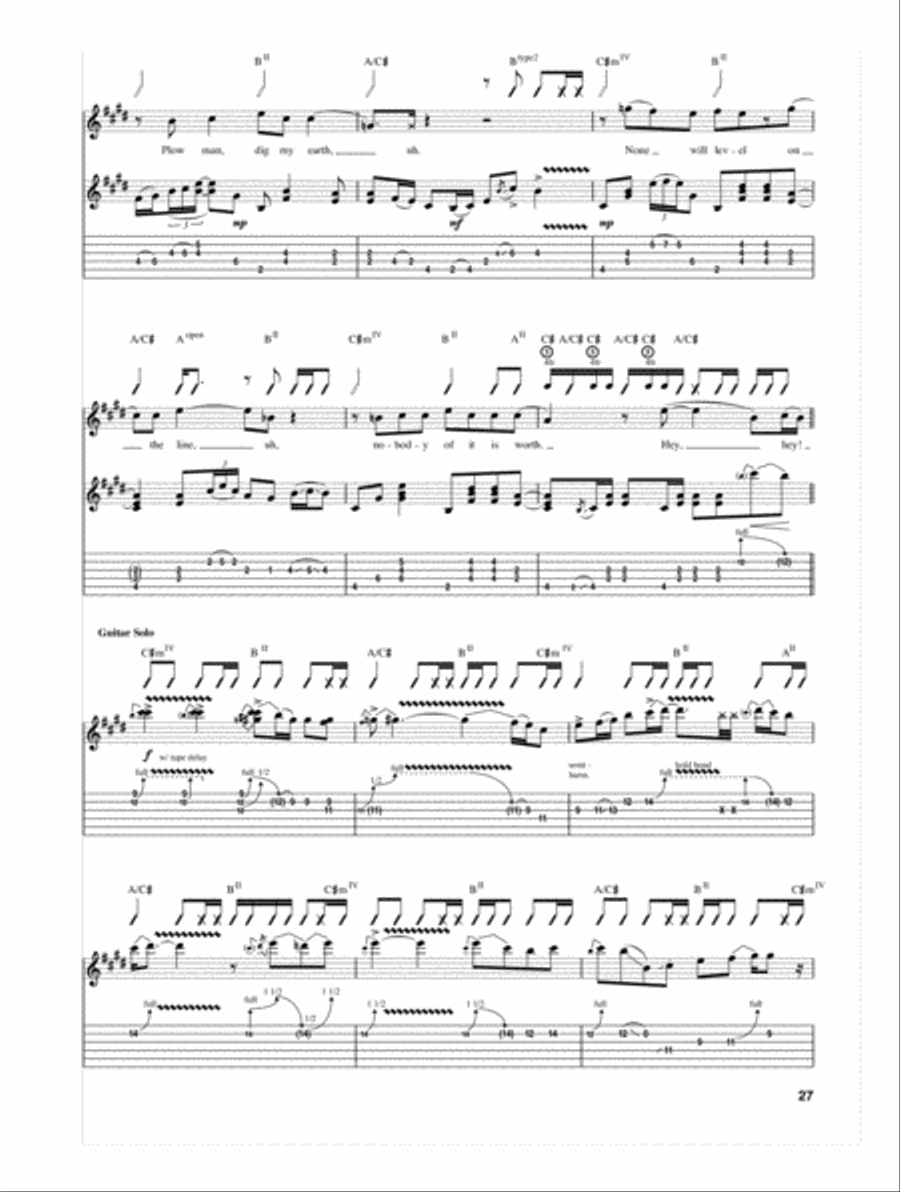All Along The Watchtower Electric Guitar scores gallery preview page 3