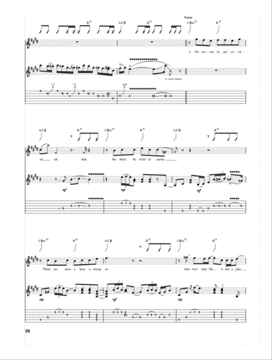 All Along The Watchtower Electric Guitar scores gallery preview page 4