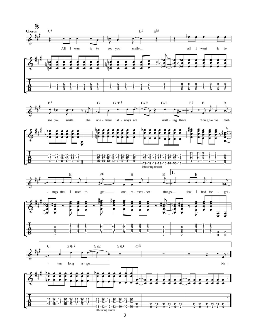 Darkside Lightside Guitar Tablature - Digital Sheet Music page 3