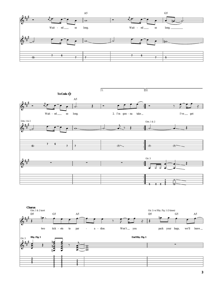 Two Tickets To Paradise Two Tickets To Paradise Acoustic Guitar scores gallery preview page 3