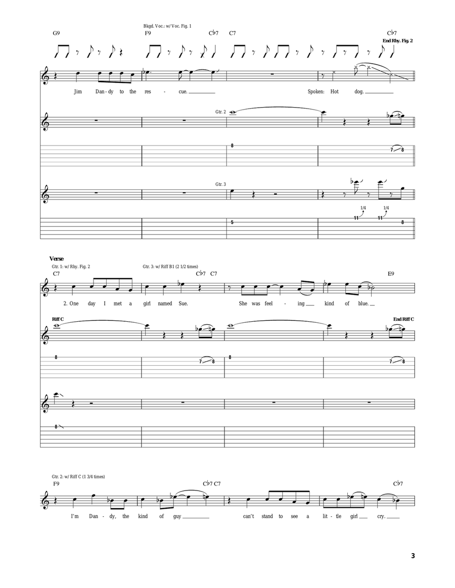 Jim Dandy Jim Dandy Acoustic Guitar scores gallery preview page 3