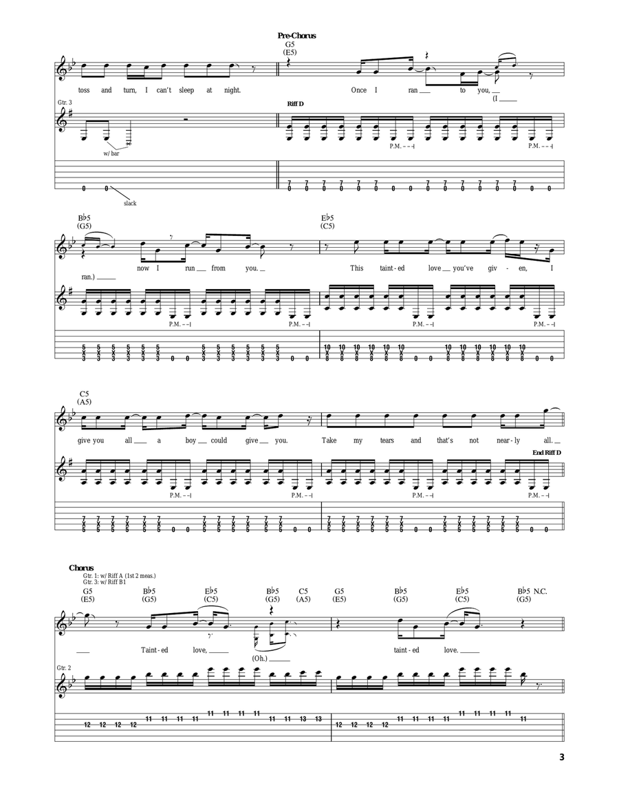 Tainted Love Tainted Love Acoustic Guitar scores gallery preview page 3