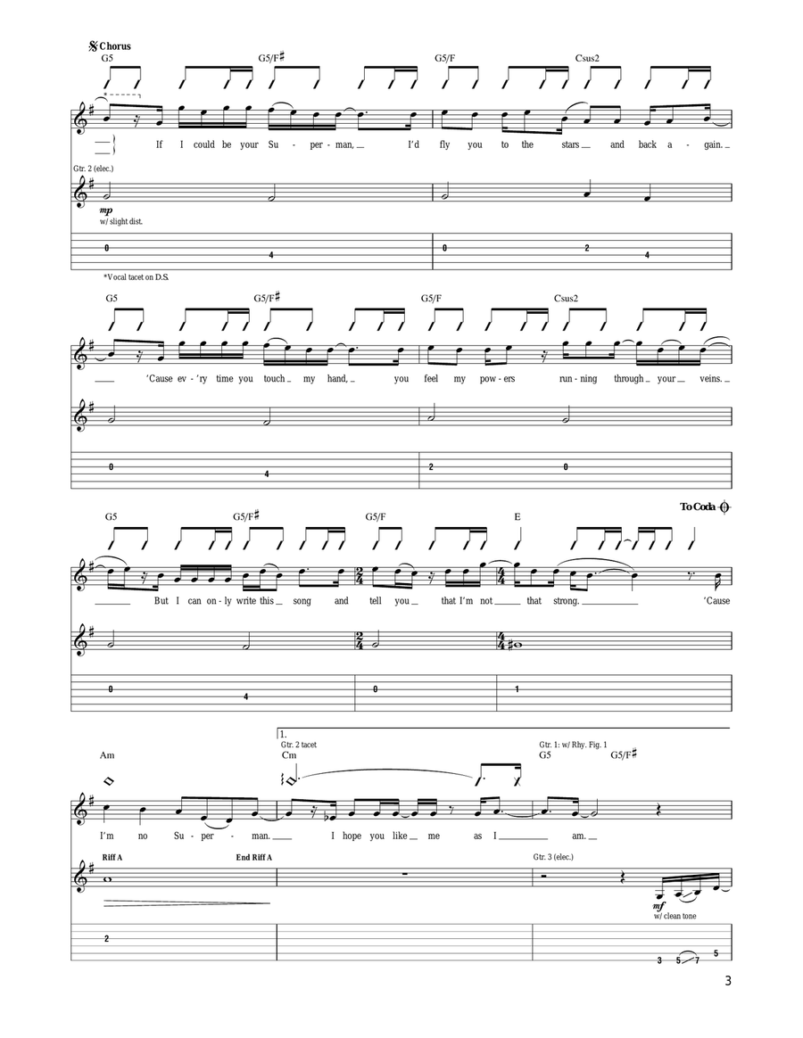 Superman Superman Acoustic Guitar scores gallery preview page 3