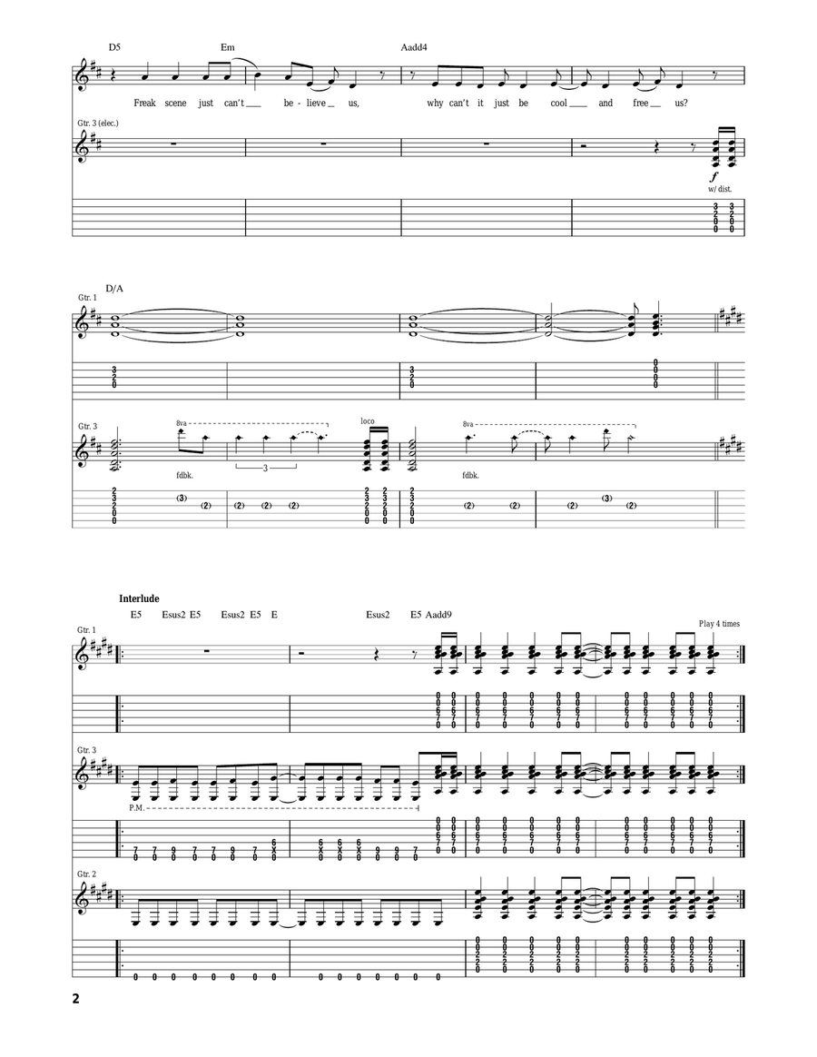 Freak Scene Freak Scene Acoustic Guitar scores gallery preview page 2