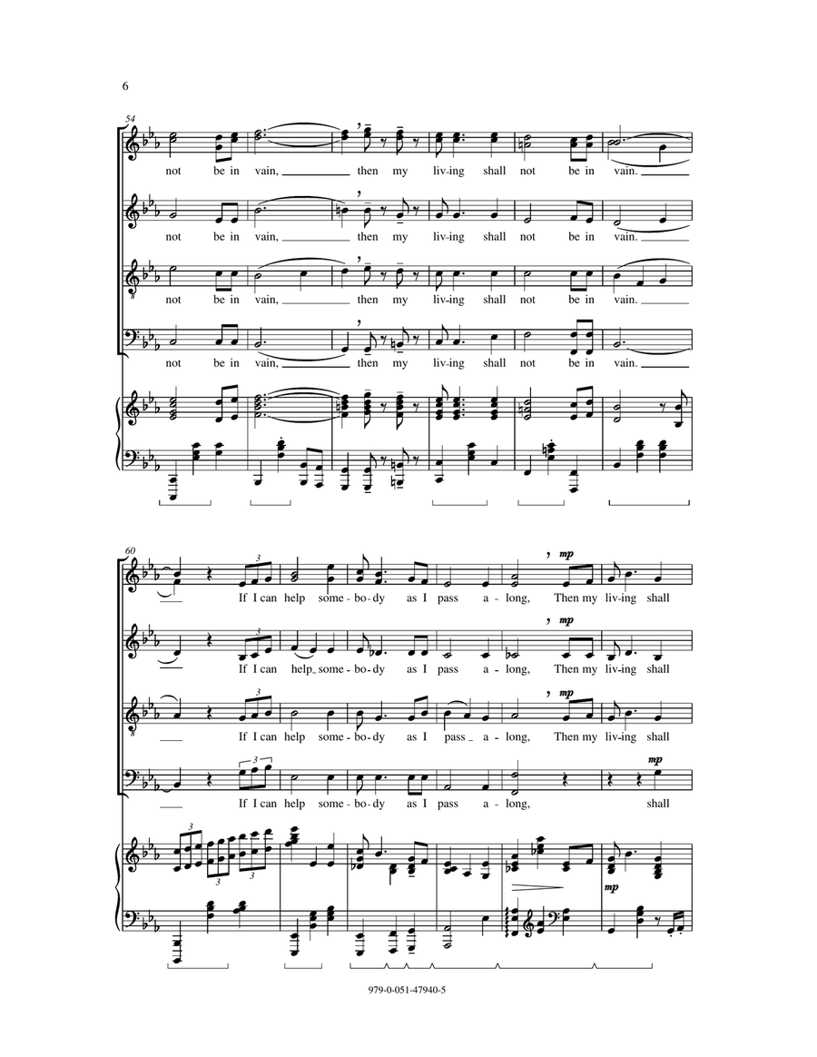 If I Can Help Somebody If I Can Help Somebody 4-Part scores gallery preview page 4