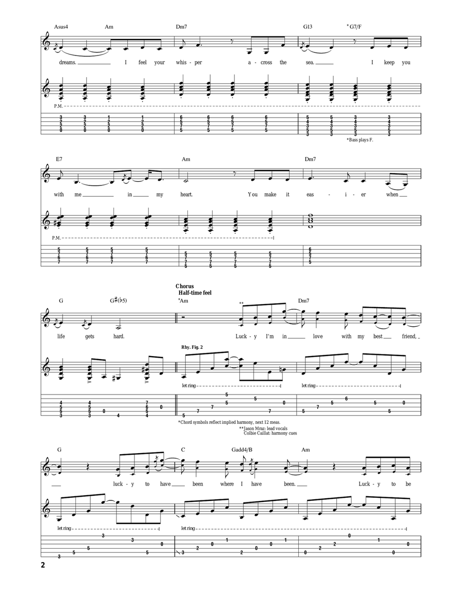 Lucky Lucky Acoustic Guitar scores gallery preview page 2