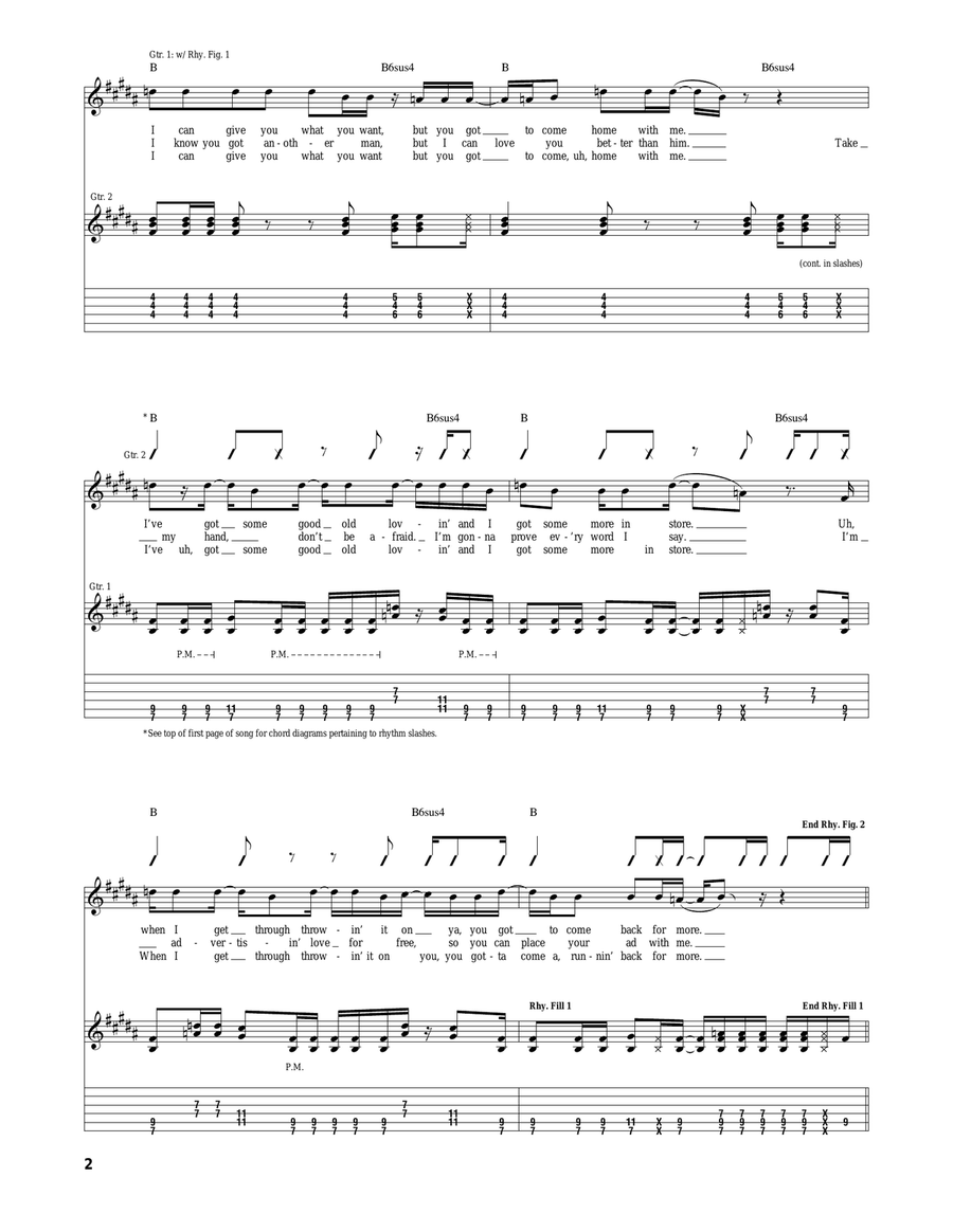 Hard To Handle Acoustic Guitar scores gallery preview page 2