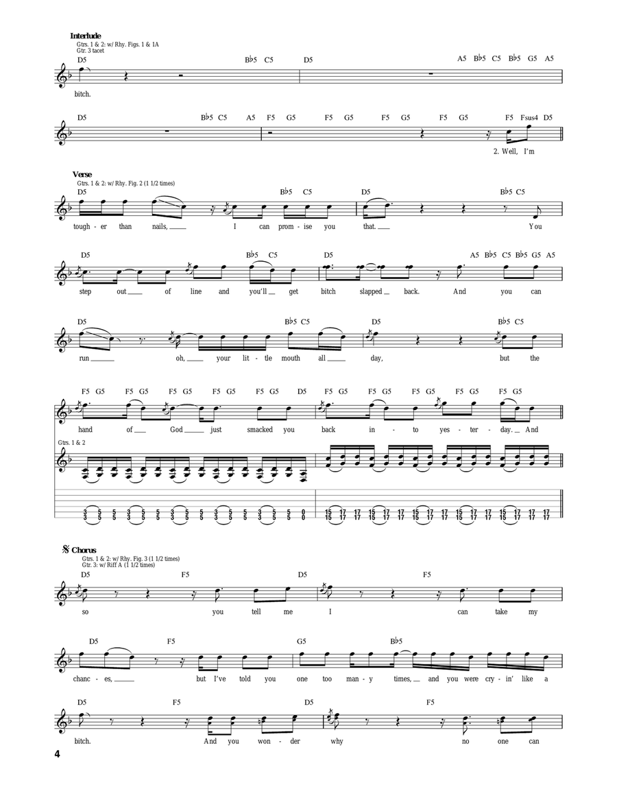 Cryin' Like A Bitch! Cryin' Like A Bitch! Acoustic Guitar scores gallery preview page 4