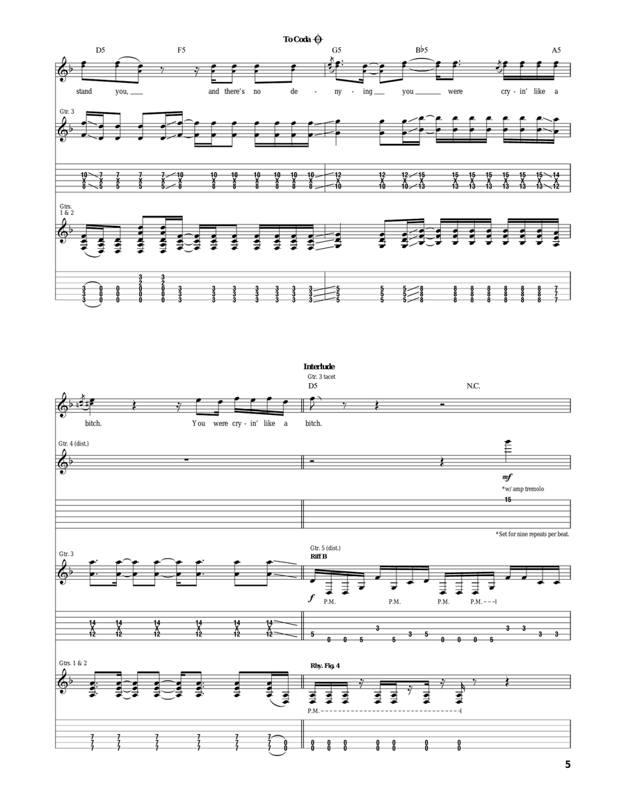 Cryin' Like A Bitch! Cryin' Like A Bitch! Acoustic Guitar scores gallery preview page 5