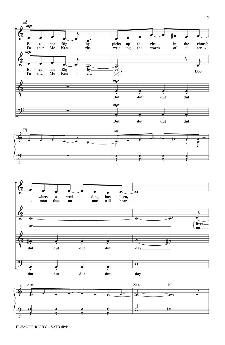 Eleanor Rigby Eleanor Rigby 4-Part scores gallery preview page 3