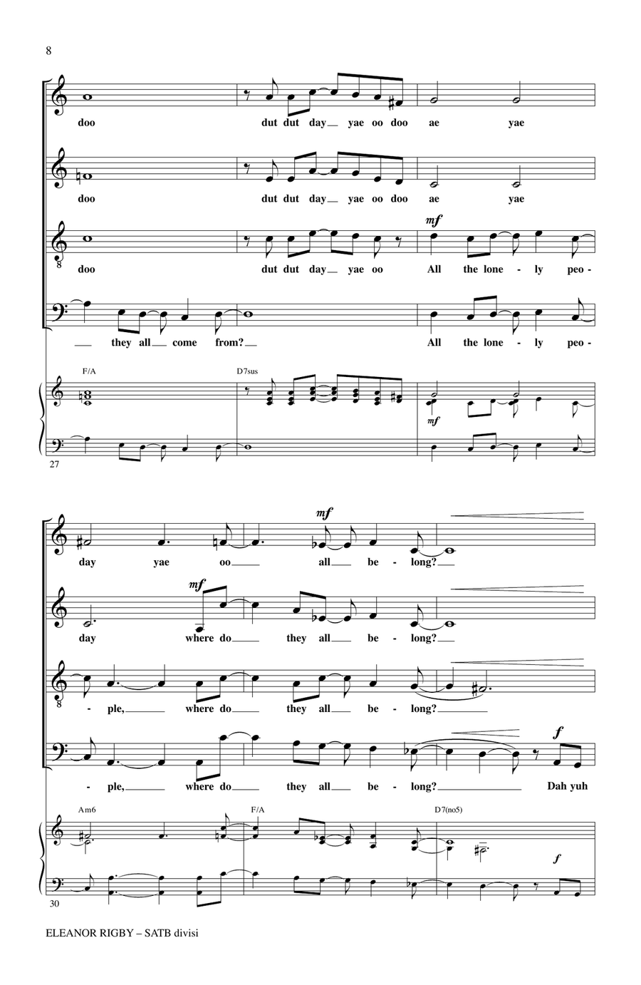 Eleanor Rigby Eleanor Rigby 4-Part scores gallery preview page 6